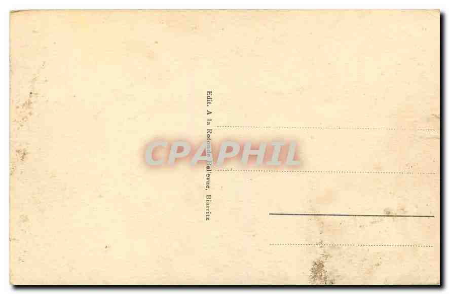 CPA Biarritz La Grande Plage  — Verso