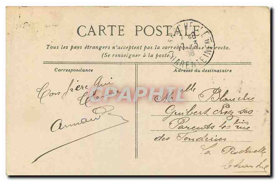 CPA Grille d'Honneur du Palais de Versailles  — Verso