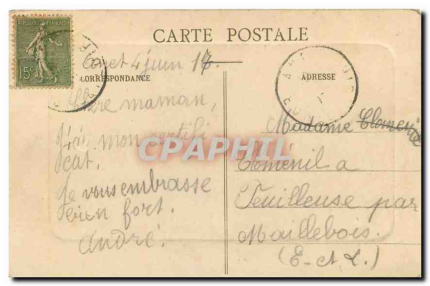 Château d'Anet — Entrée principale — E.P. — n° 3608 — Reverso