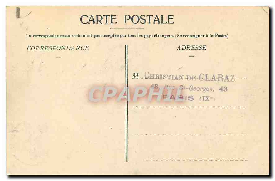CPA Saint Claude Les Stalles de la Cathedrale  — Back