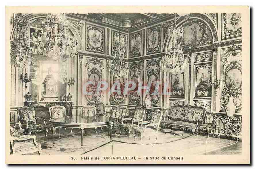 Schloss FONTAINEBLEAU — Die Ratshalle — CPAPHIL n°25