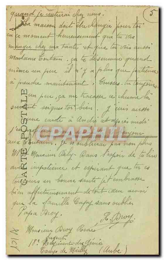 CPA Camp de Mailly Vue generale Militaria — Back