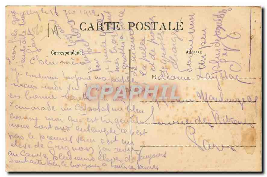CPA Camp de Mailly Les bords de l'Huitrelle  — Back