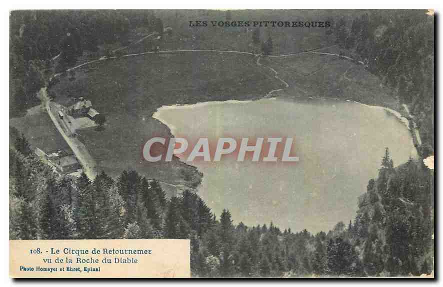 The Cirque de Retournemer viewed from La Roche du Diable — Les Vosges pittoresques — Photo Homayet & Ehret, Epinal, n°108