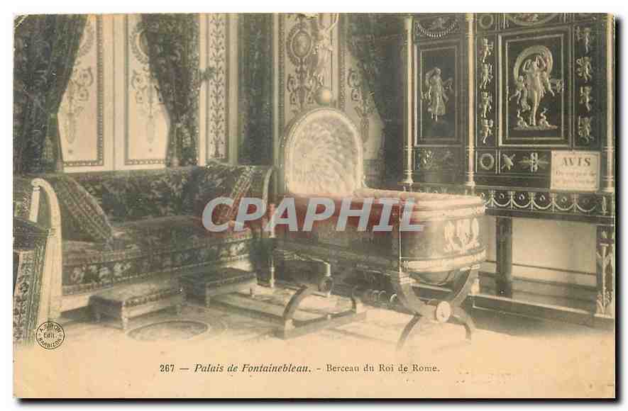 Palais de Fontainebleau — Berceau du Roi de Rome — Éditeur A. T. G. Paris, n° 267