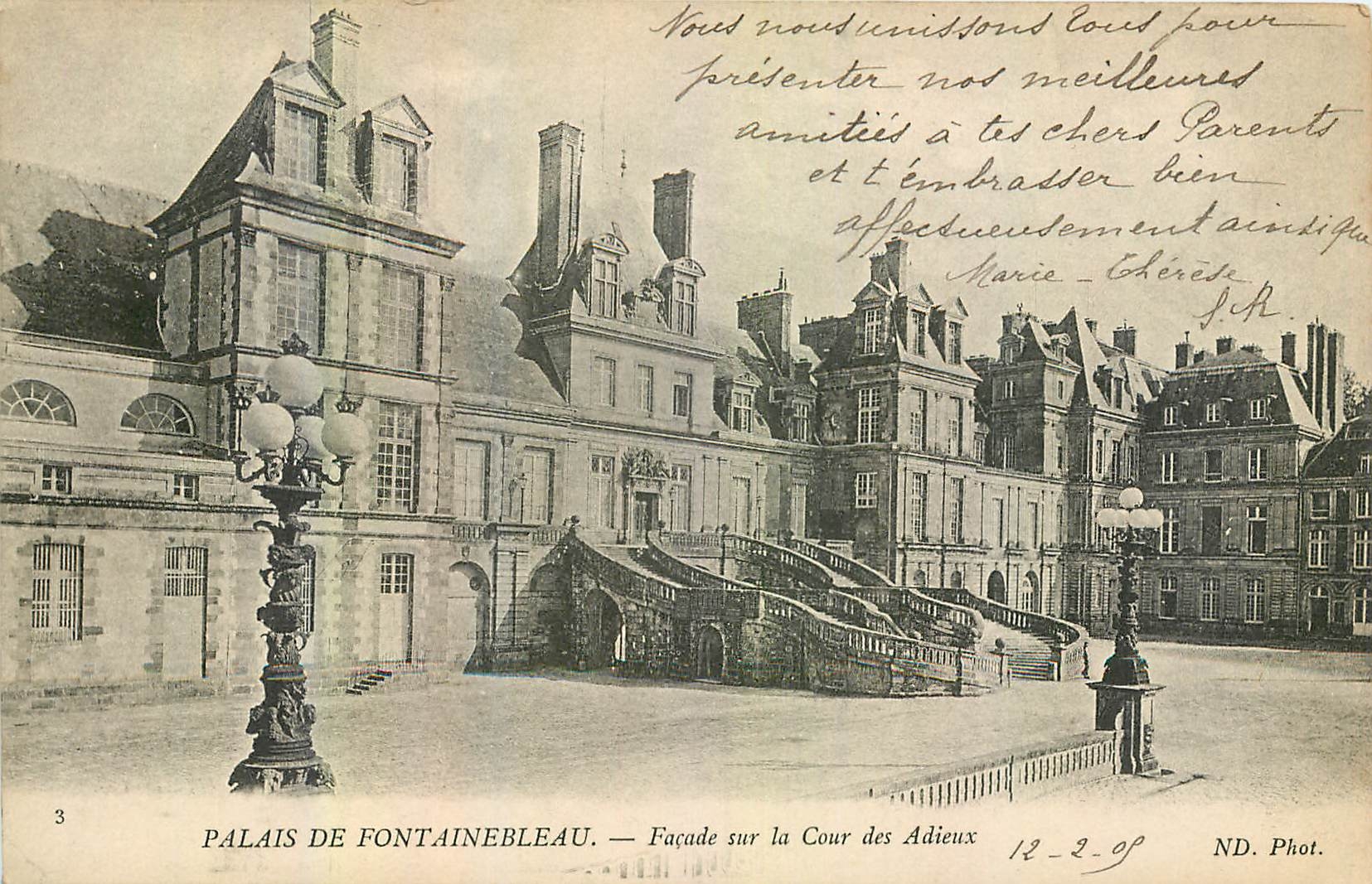 Palais de Fontainebleau — Façade sur la Cour des Adieux — ND. Phot. n°3