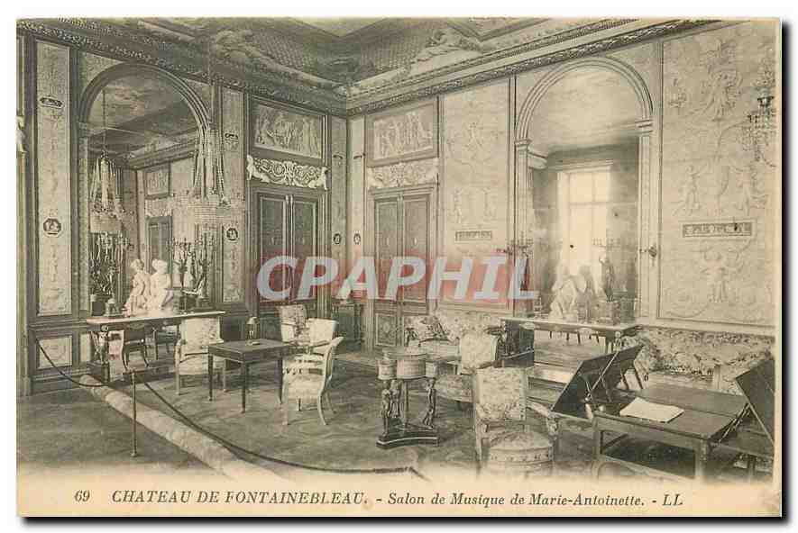 Schloss Fontainebleau — Musikzimmer von Marie-Antoinette — LL, n°69