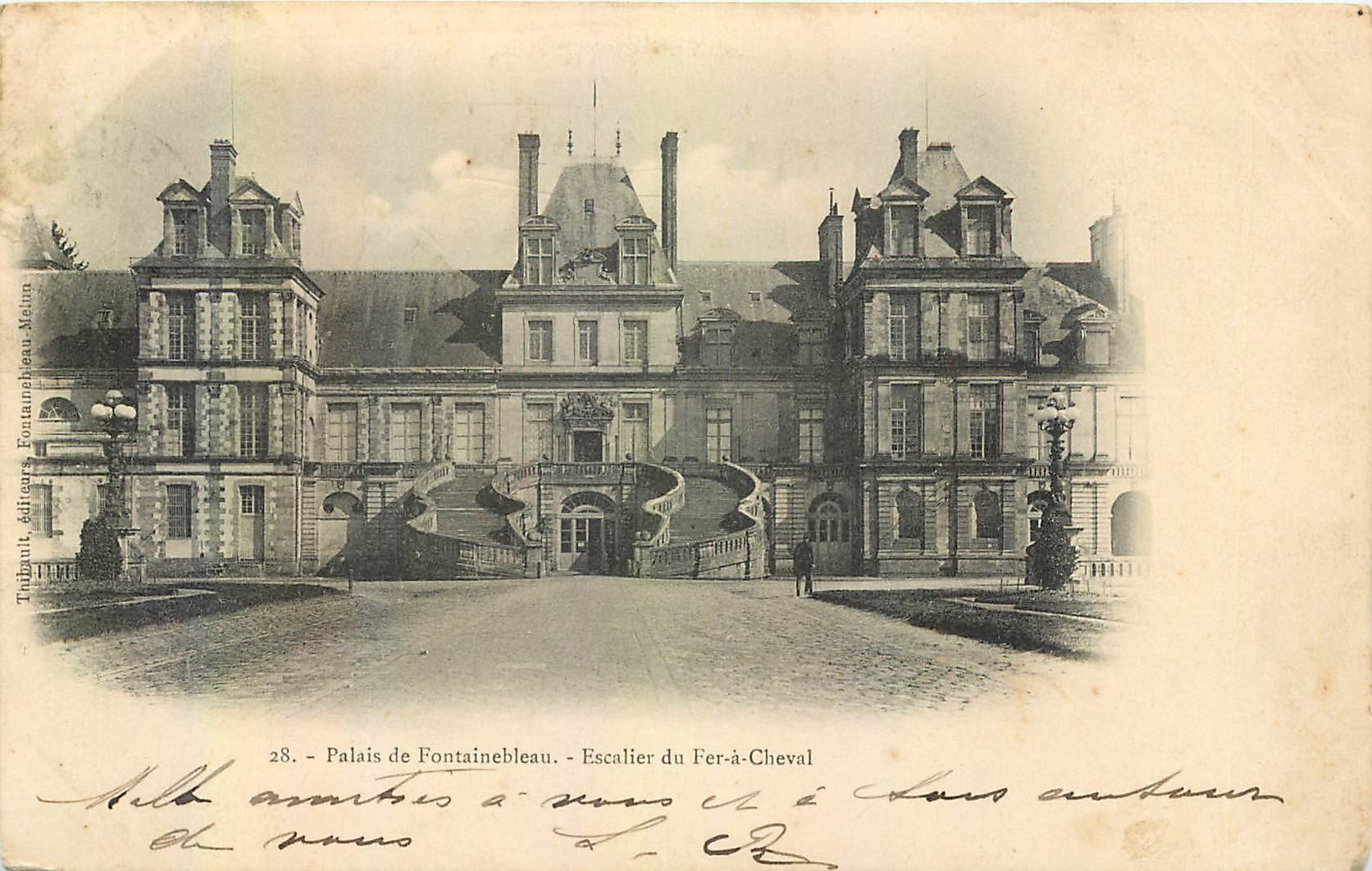 Palais de Fontainebleau — Escalier du Fer-à-Cheval — Verlag Tribault, Fontainebleau-Mélin, Nr. 28