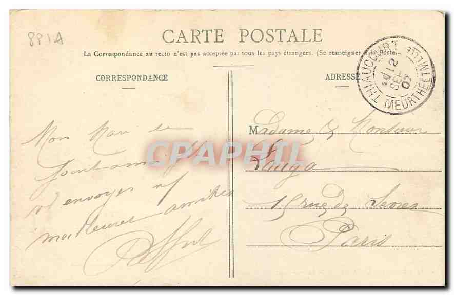 CPA Au Pays Lorrain Gerardmer Le Saut des Cuve  — Rückseite