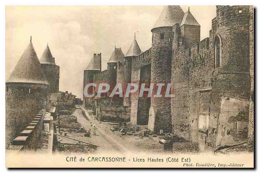 CPA Cite de Carcassonne Lices Hautes Cote Est 