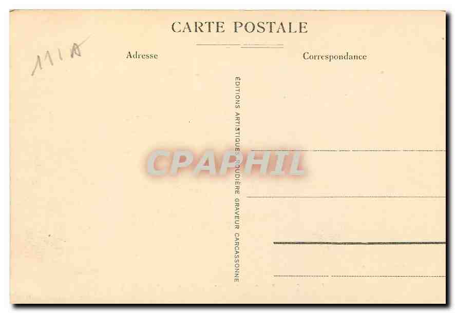 CPA Cite de Carcassonne Lices Hautes Cote Est  — Rückseite