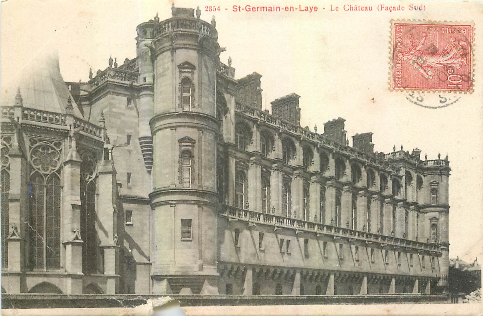 St-Germain-en-Laye - Das Schloss (Südseite) — 2854 — Phototypie A. Rep et Fillietto & Château-Thierry