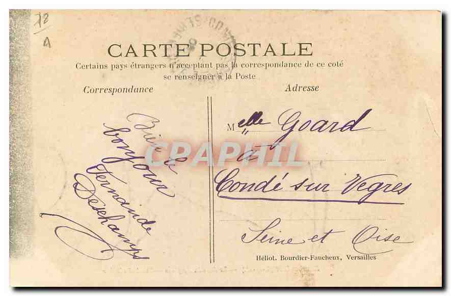 CPA Rambouillet S et O Le Jardin Anglais Pont et riviere  — Rückseite