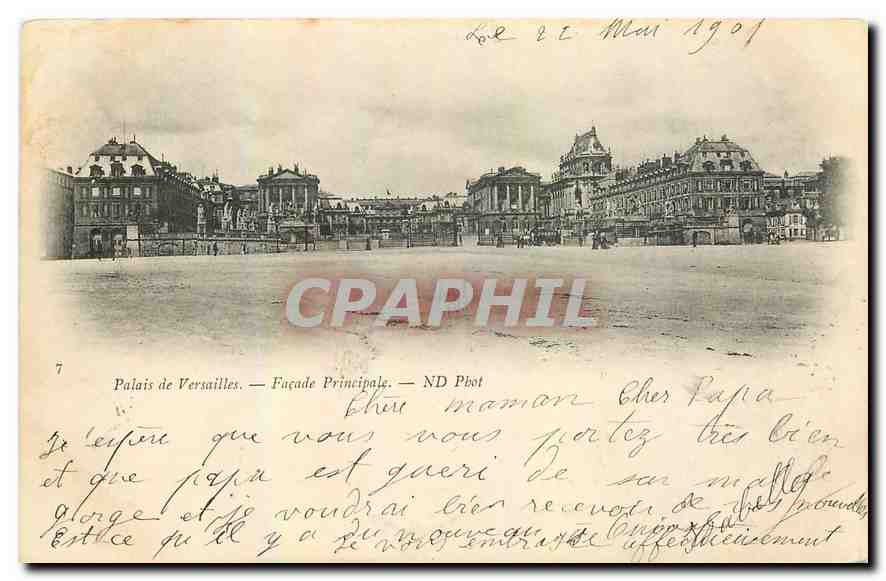 CPA Palais de Versailles Facade Principale 
