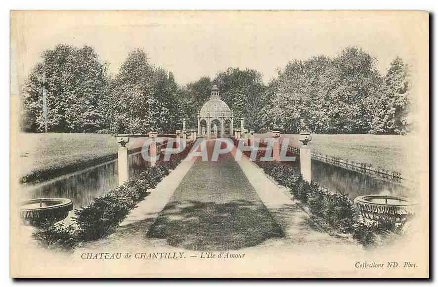 CPA Chateau de Chantilly l'ile d'amour 