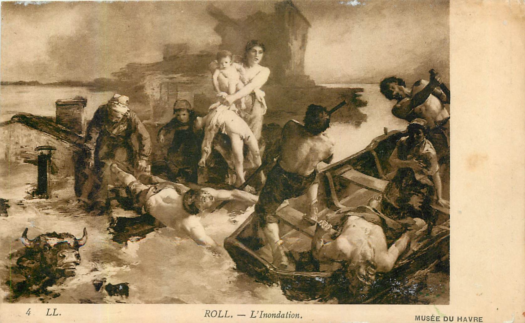 CPA Roll l'inondation musee du Havre 