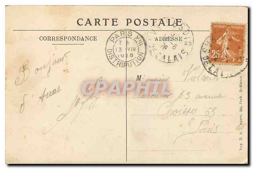 CPA Arras P de C Guerre 1914 1915 l'hotel de ville et le Beffroi incendies par les obus allemands en — Back