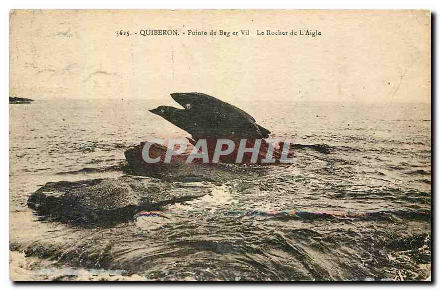 CPA Quiberon Pointe de Bez er Vil le Rocher de l'Aigle 