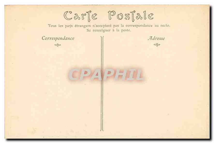 CPA Cathedrale de Reims Fragment du Tympan du Portail du Jugement les damnes  — Verso