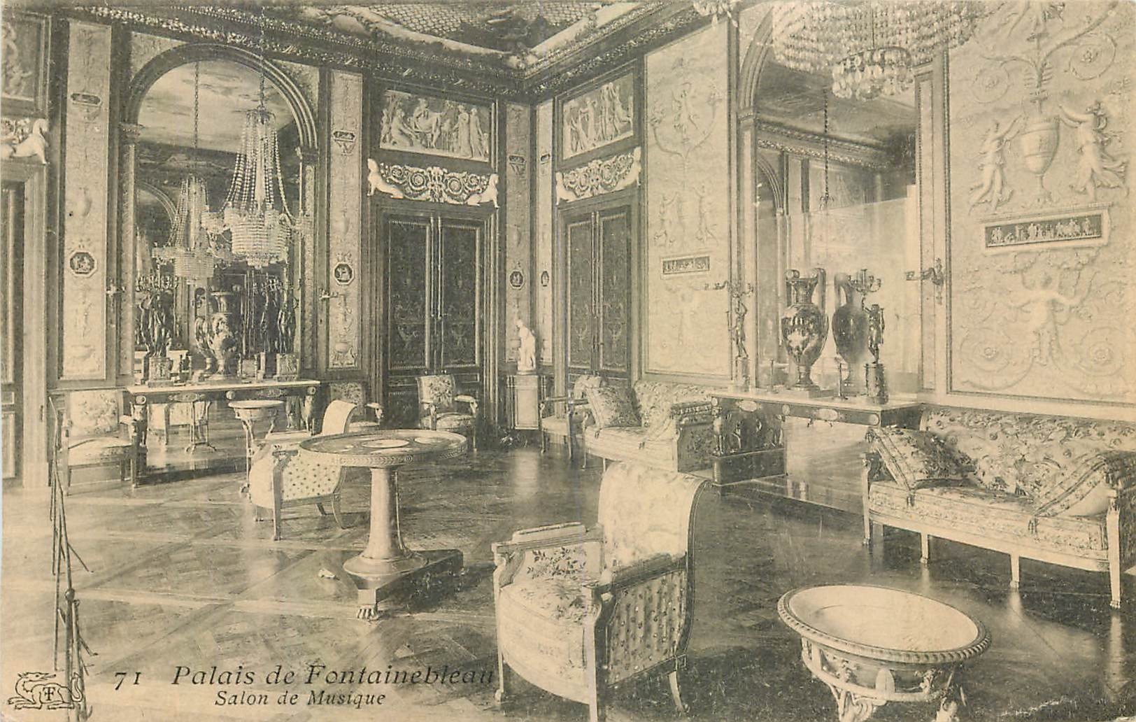 Schloss Fontainebleau — Musikzimmer — unbekannter Verlag, Nr. 71