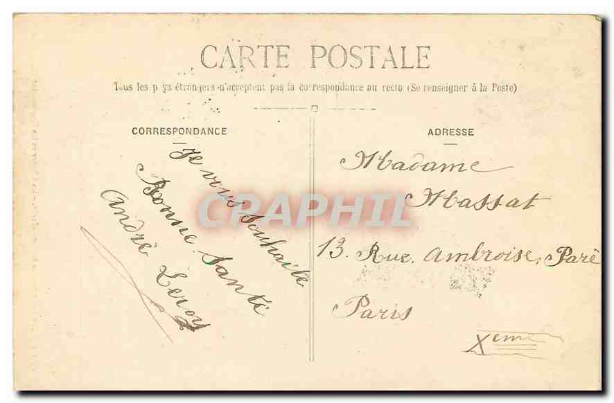 CPA Angers Interieur de la cathedrale La Chaire et les Tapisseries anciennes  — Verso