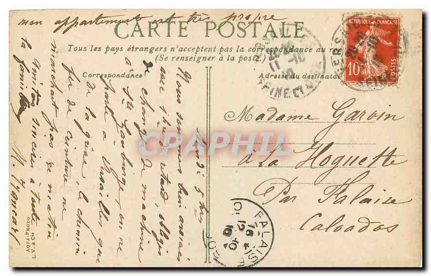 CPA Saint Germain en Laye Le Chateau  — Verso