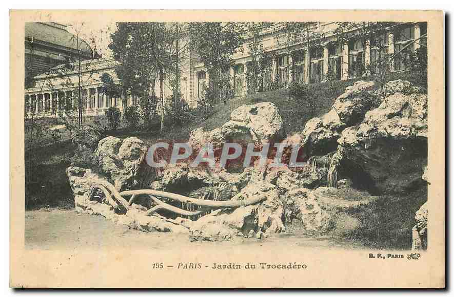 CPA Paris Jardin du Trocadero 