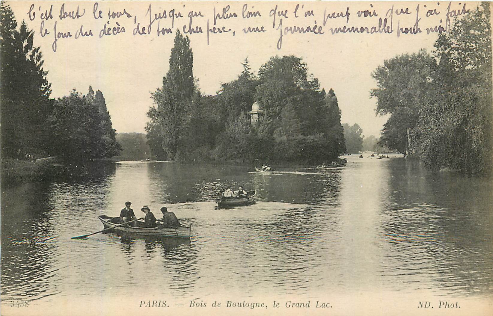 CPA Paris Bois de Boulogne le Grand Lac 