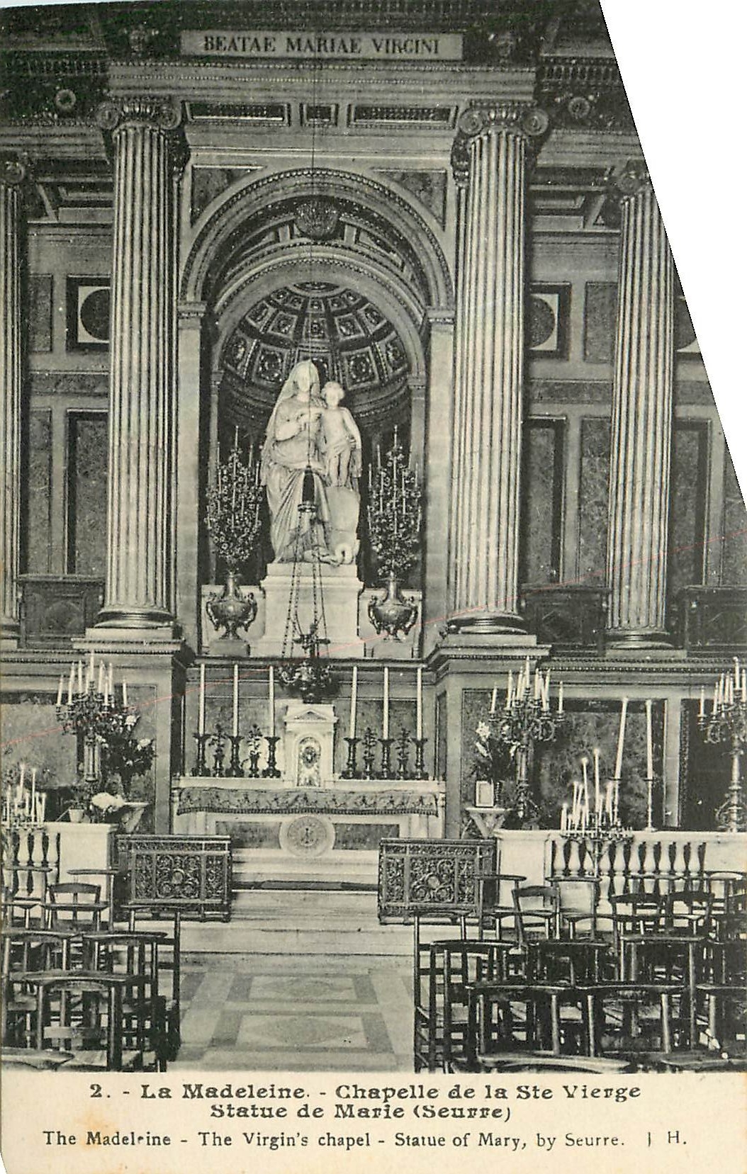 CPA La Madeleine Chapelle de la Ste Vierge Statue de Marie Seurre 