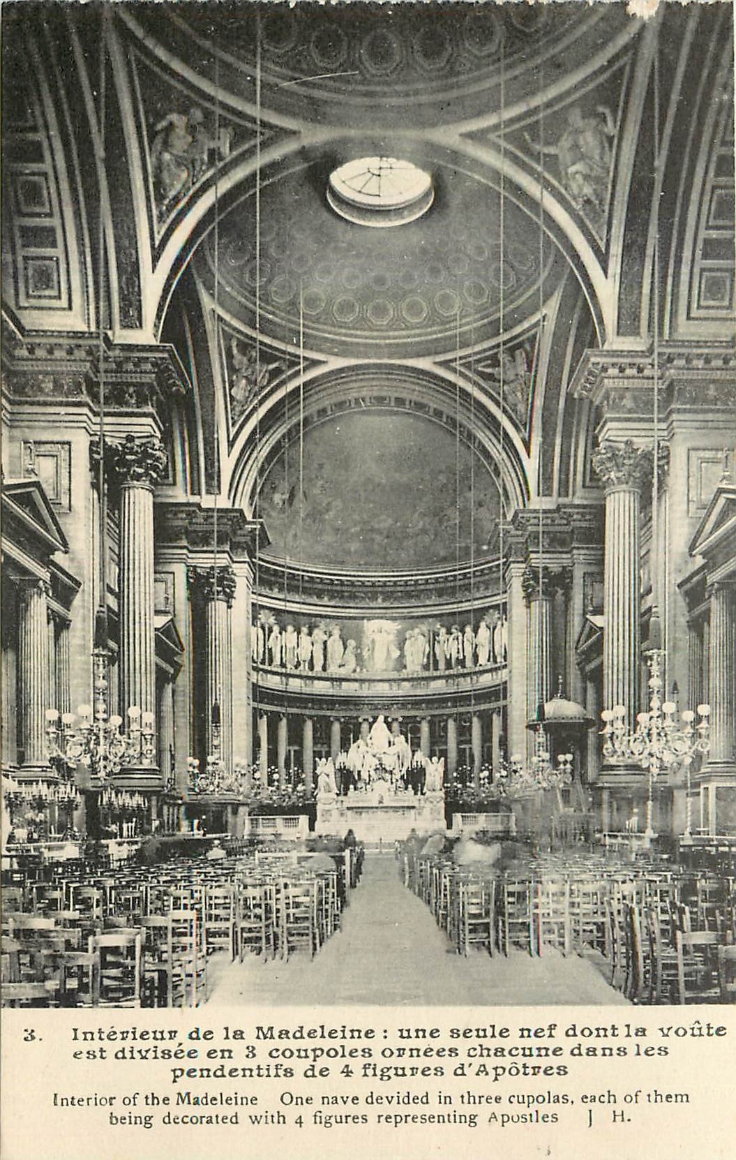 CPA Interieur de la Madeleine une seule nef dont la voute est divisee 