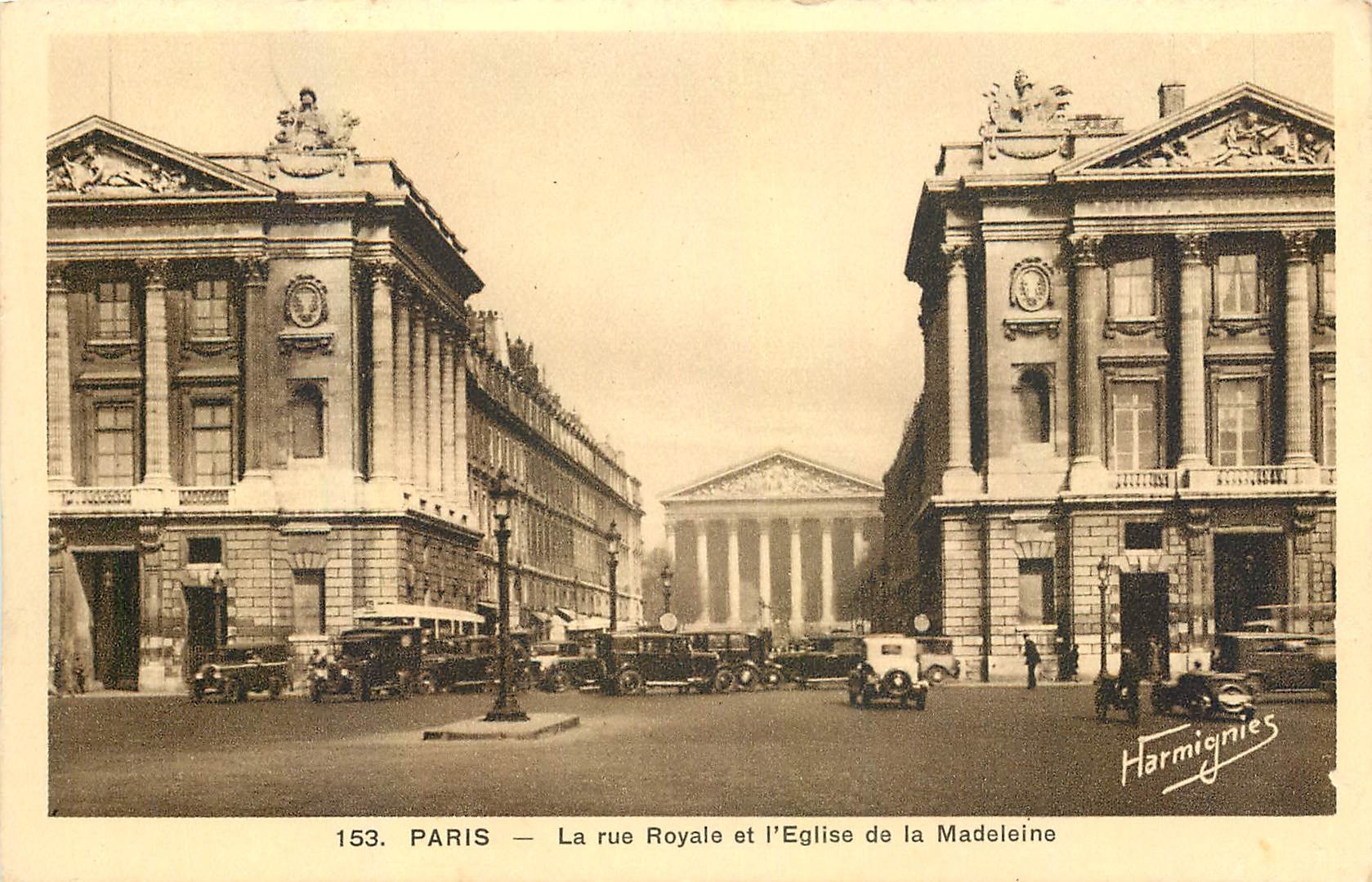 CPA Paris La rue Royale et l'Eglise de la Madeleine 
