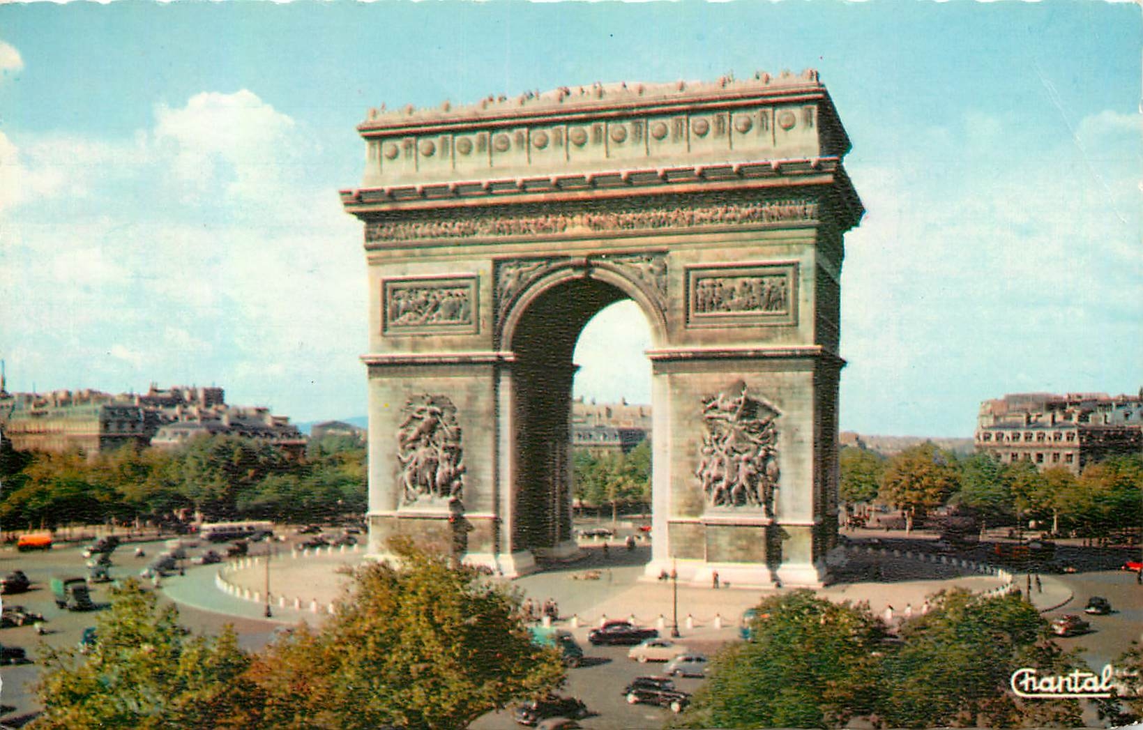 CPA Paris La Place de l'Etoile et l'Arc de Triomphe 