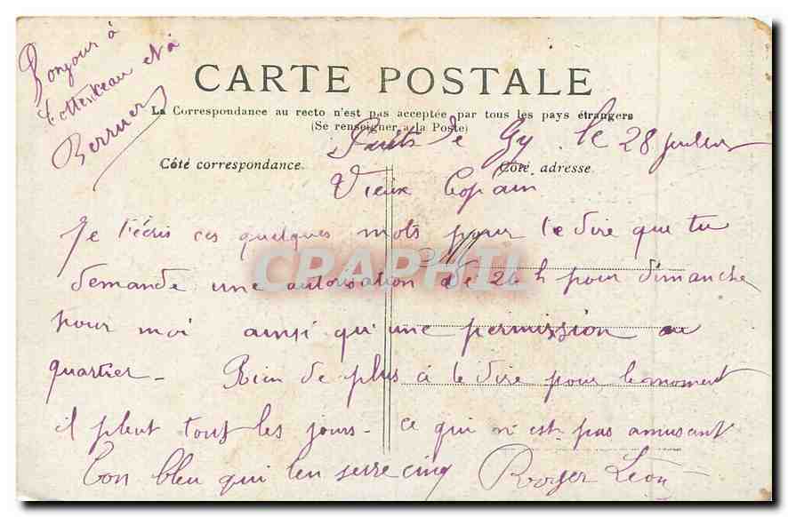 CPA Paris le Jardins du Luxembourg — Achterkant