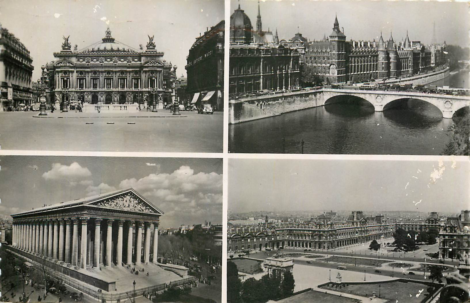 CPA Paris l'Opera la Conciergerie la Madeleine Palais du Louvre 
