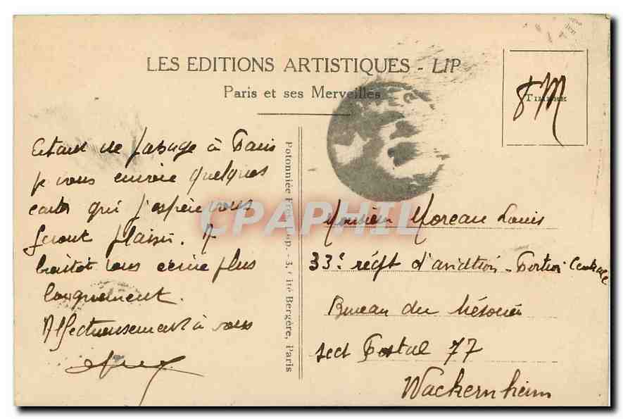 CPA Paris l'Arc de Triomphe qui abrite la Tombe du Soldat Inconnu  — Rückseite