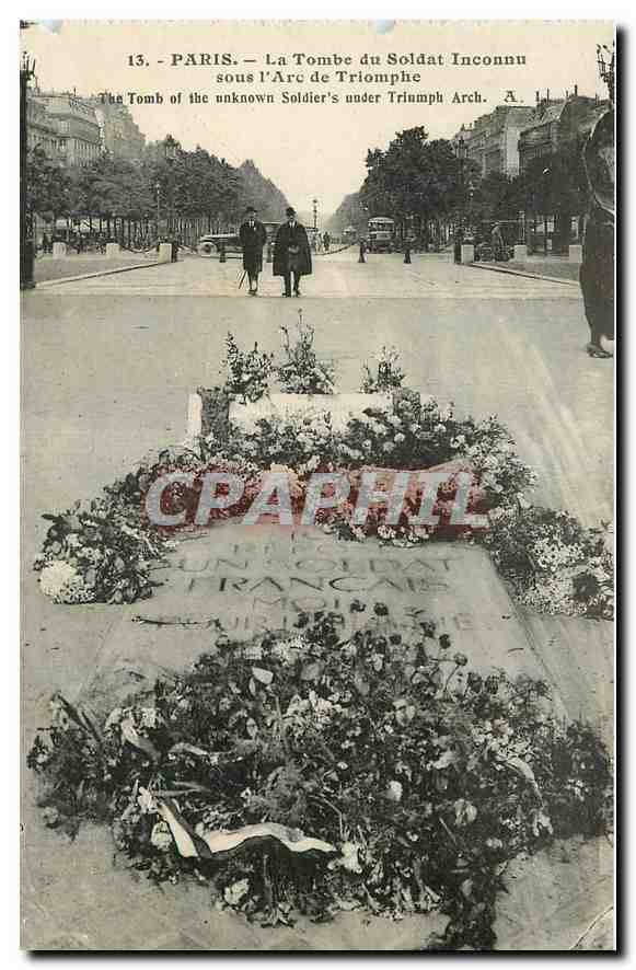 CPA Paris la Tombe du Soldat Inconnu sous l'Arc de Triomphe 