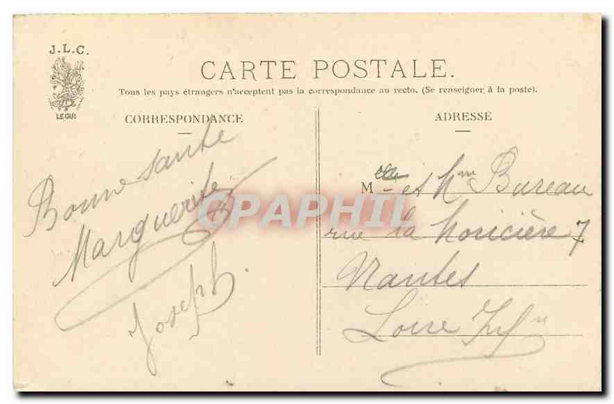 CPA Paris Chambre des Deputes Place du Palais Bourbon  — Rückseite
