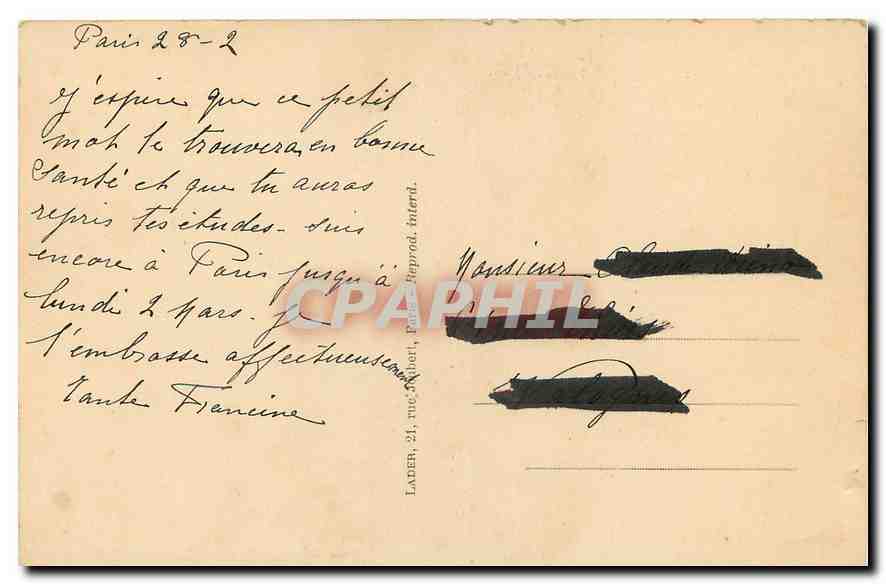 CPA Paris Tombeau du Soldat inconnu  — Rückseite