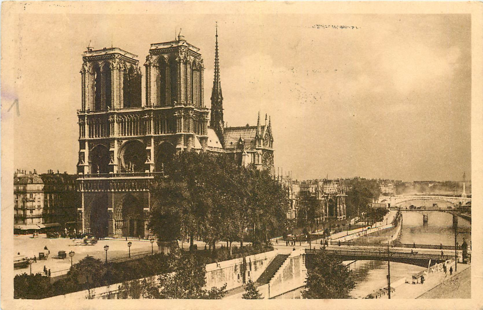 CPA Paris en flanant Notre Dame de Paris vue generale 