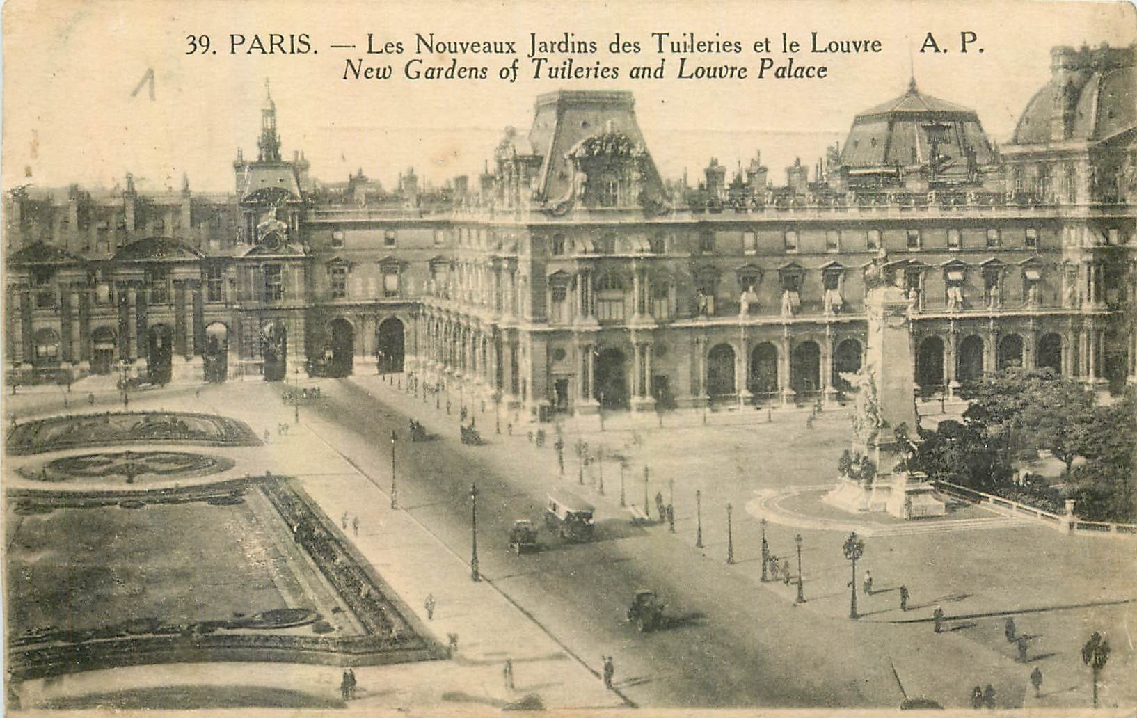 CPA Paris Les Nouveaux Jardins des Tuileries et le Louvre 