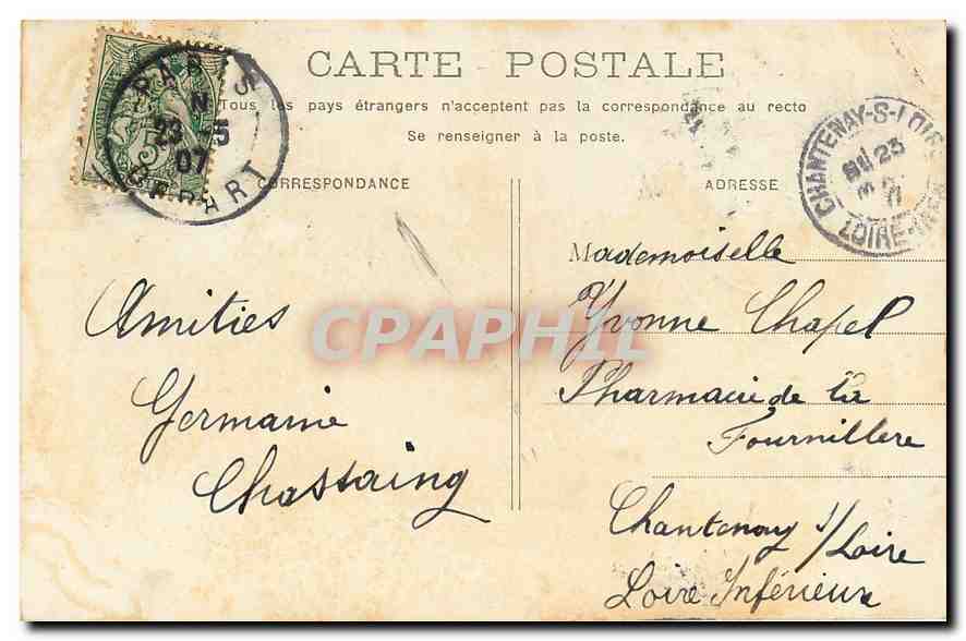 CPA Paris la Madeleine  — Verso