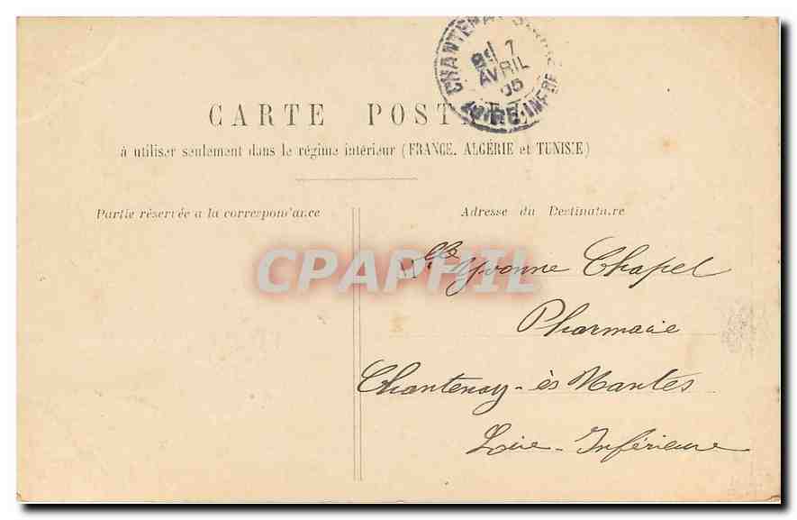 CPA Paris Palais du Luxembourg  — Verso