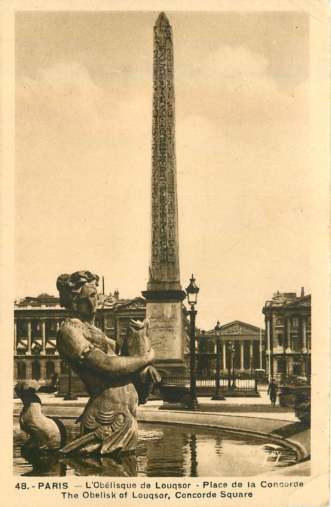 CPA Paris l'Obelisque de louqsor Place de la Concorde 
