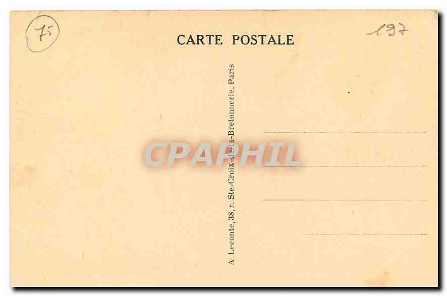 CPA Paris l'Obelisque de louqsor Place de la Concorde  — Rückseite