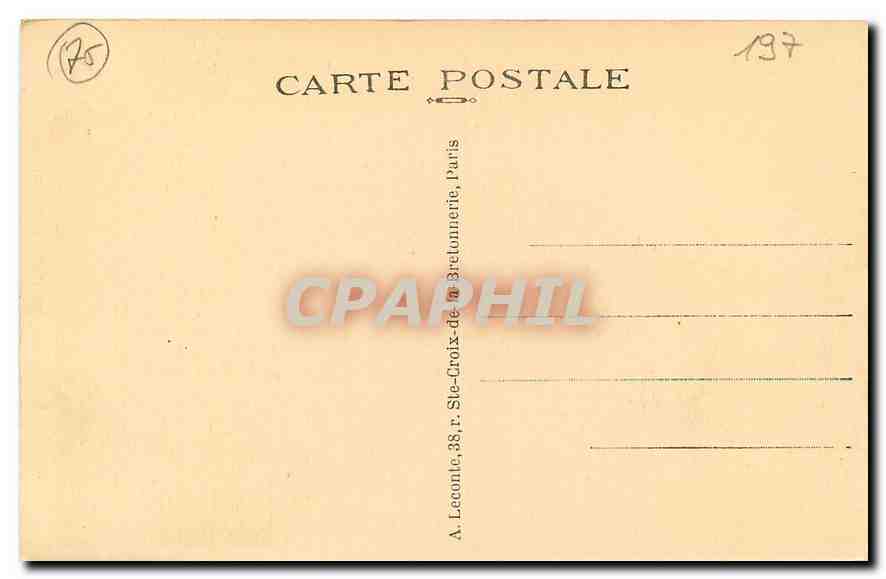 CPA Paris les Invalides  — Rückseite