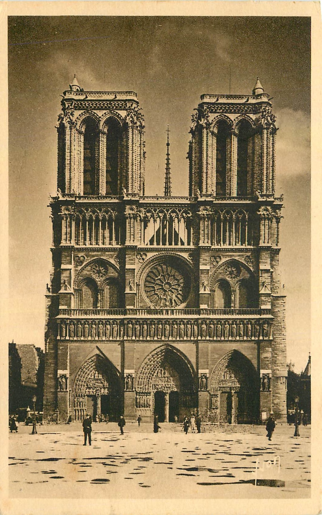 CPA Paris en flanant Notre Dame et Place du Parvis 
