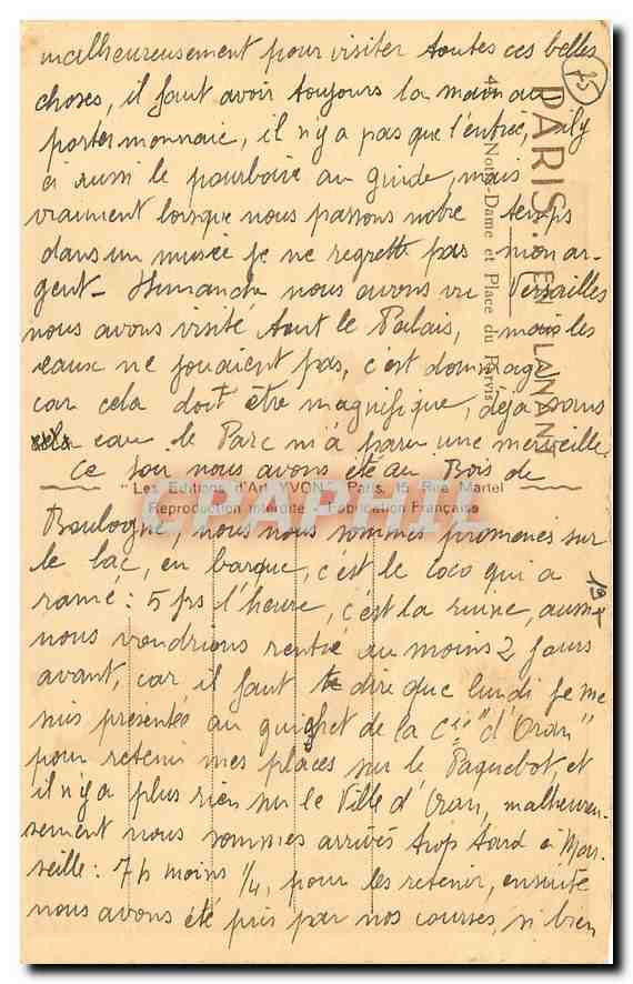 CPA Paris en flanant Notre Dame et Place du Parvis  — Rückseite