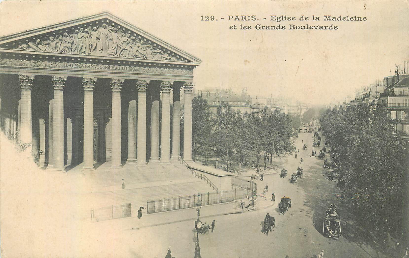 CPA Paris Eglise de la Madeleine et les Grands Boulevards 