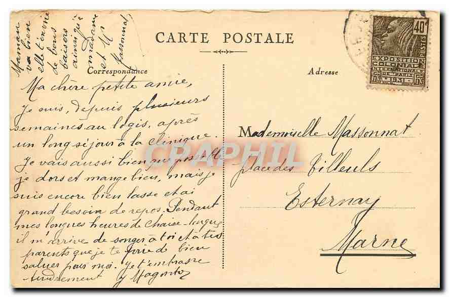CPA Place de la Concorde  — Verso