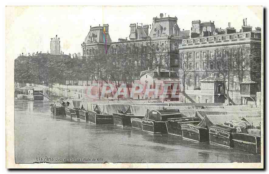 CPA Paris Quai et Port de l'Hotel de Ville 